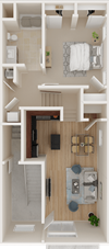 One bedroom floor plan l Apartments in Roseville, CA - Adora